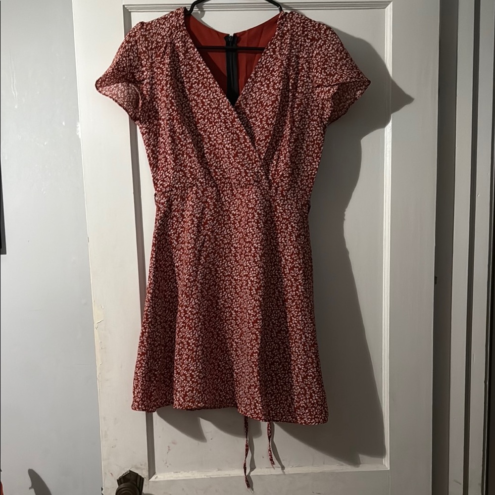 Floral Red Dress